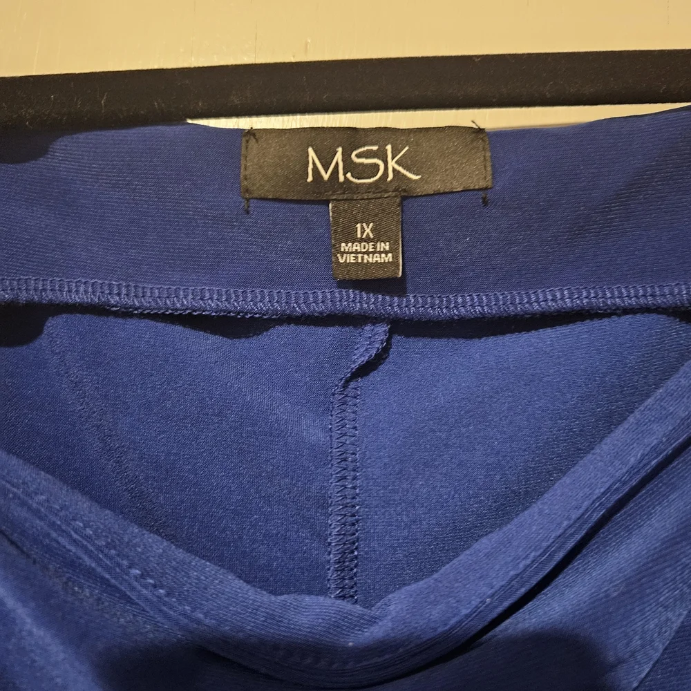 MSK Royal Blue Asymmetrical Dress with Silver Accents - Picture 2 of 2